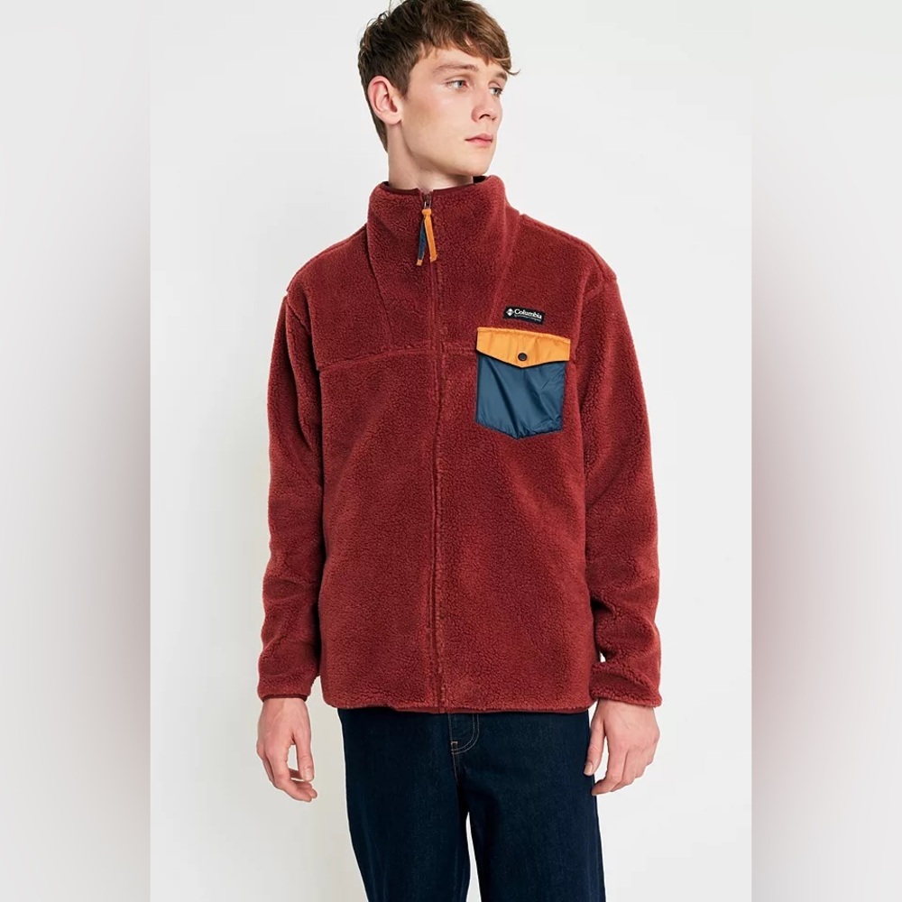 Columbia Mount Taber Fleece Jacket in Deep Rust | Unisex | Size XS